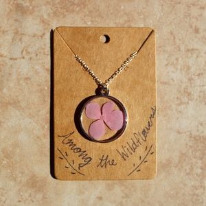 PINK HYDRANGEA NECKLACE